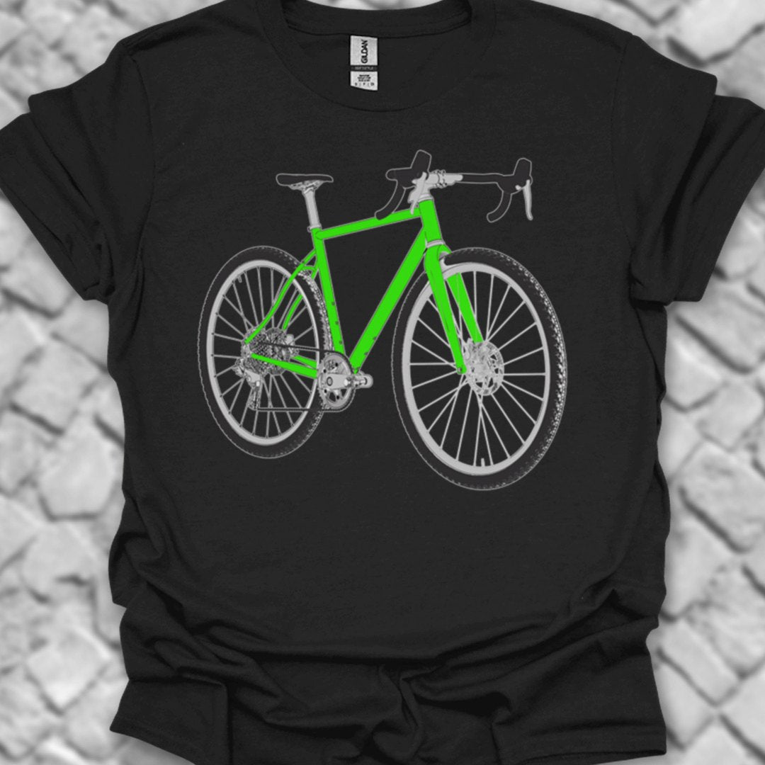 Gravelbike groen T‑Shirt