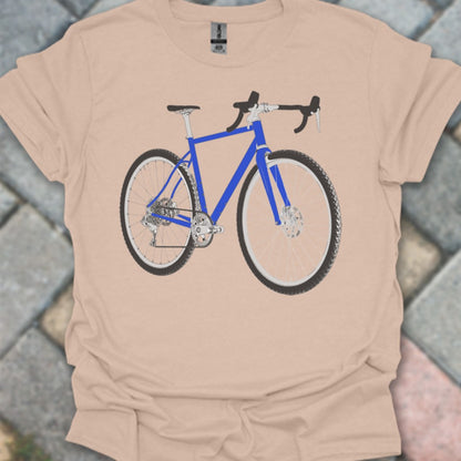 Gravelbike blauw T‑Shirt