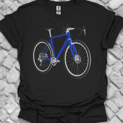 Gravelbike blauw T‑Shirt