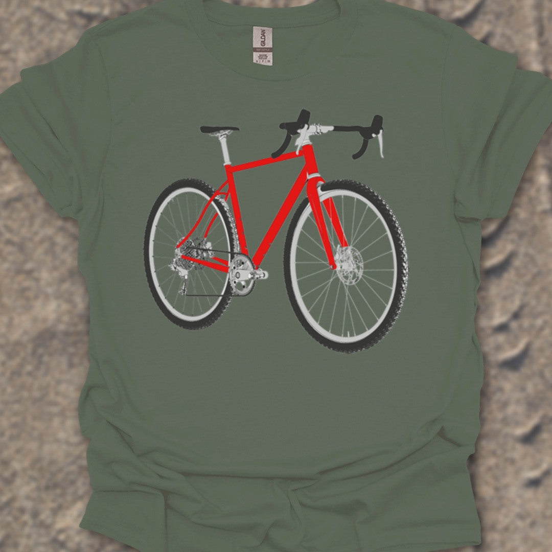 Gravelbike rood T‑Shirt
