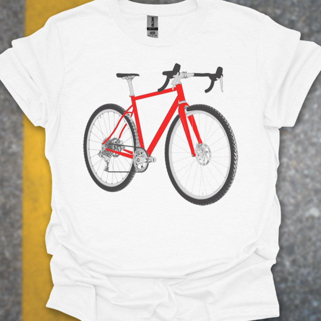 Gravelbike rood T‑Shirt