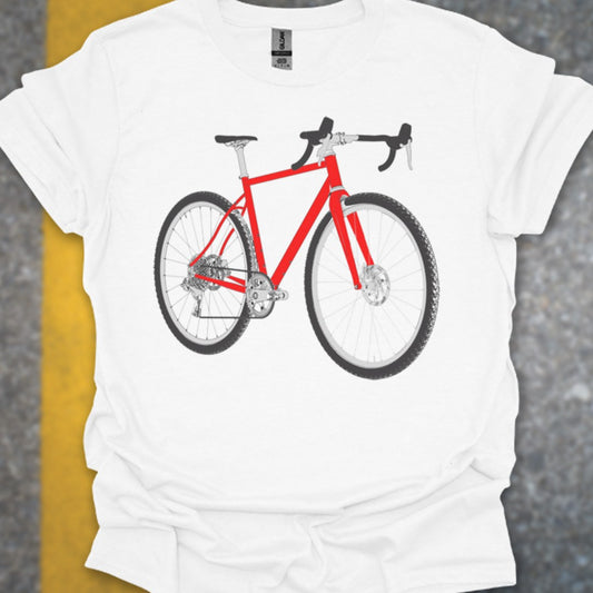 Gravelbike rood T‑Shirt