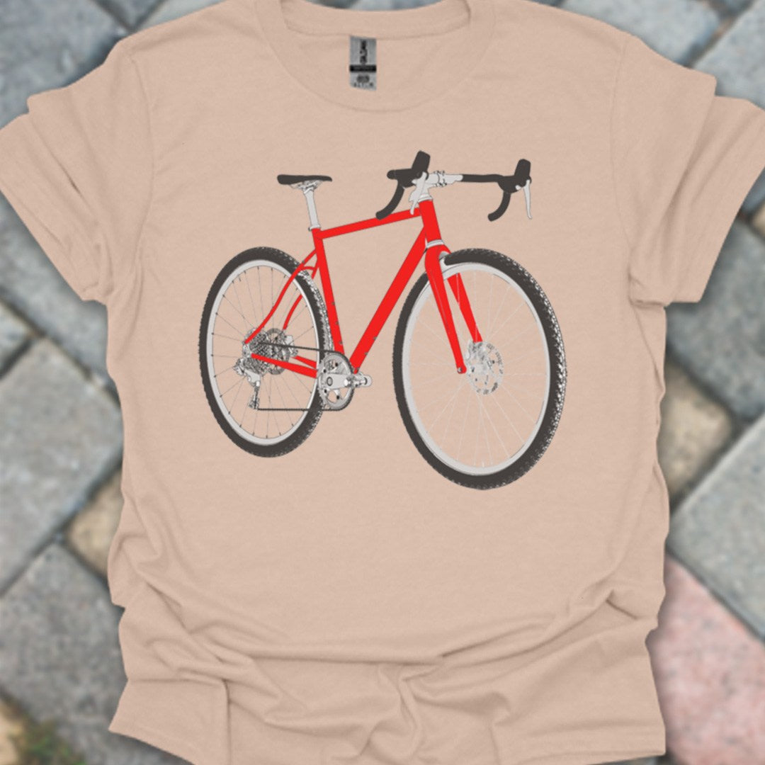 Gravelbike rood T‑Shirt