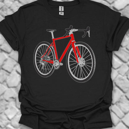 Gravelbike rood T‑Shirt