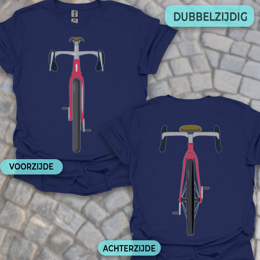 Gravelbike rood voor & achter T‑Shirt