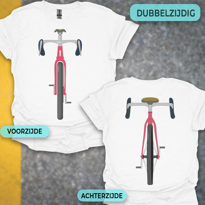 Gravelbike rood voor & achter T‑Shirt