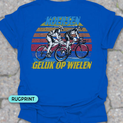 Koersen geluk rugprint T‑Shirt