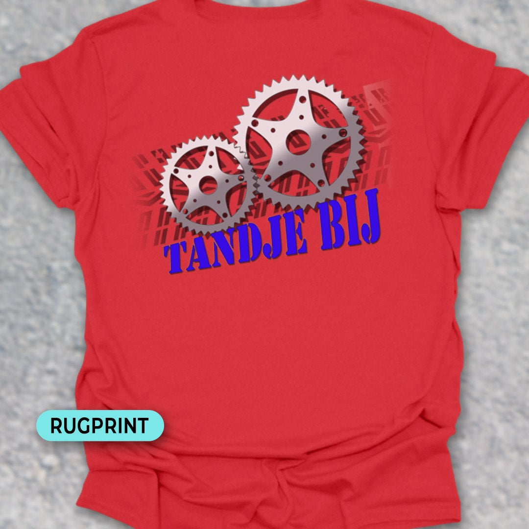 Tandje Bij (blauw) rugprint T‑Shirt