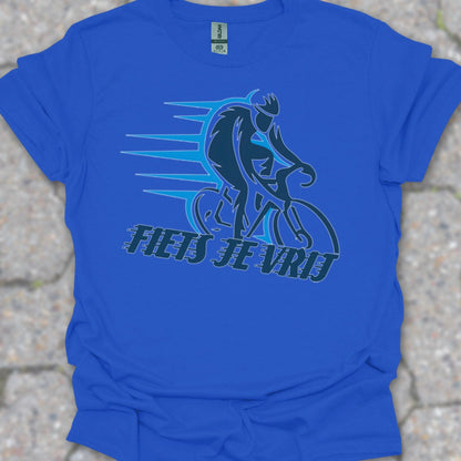 Fiets je vrij blauw T‑Shirt