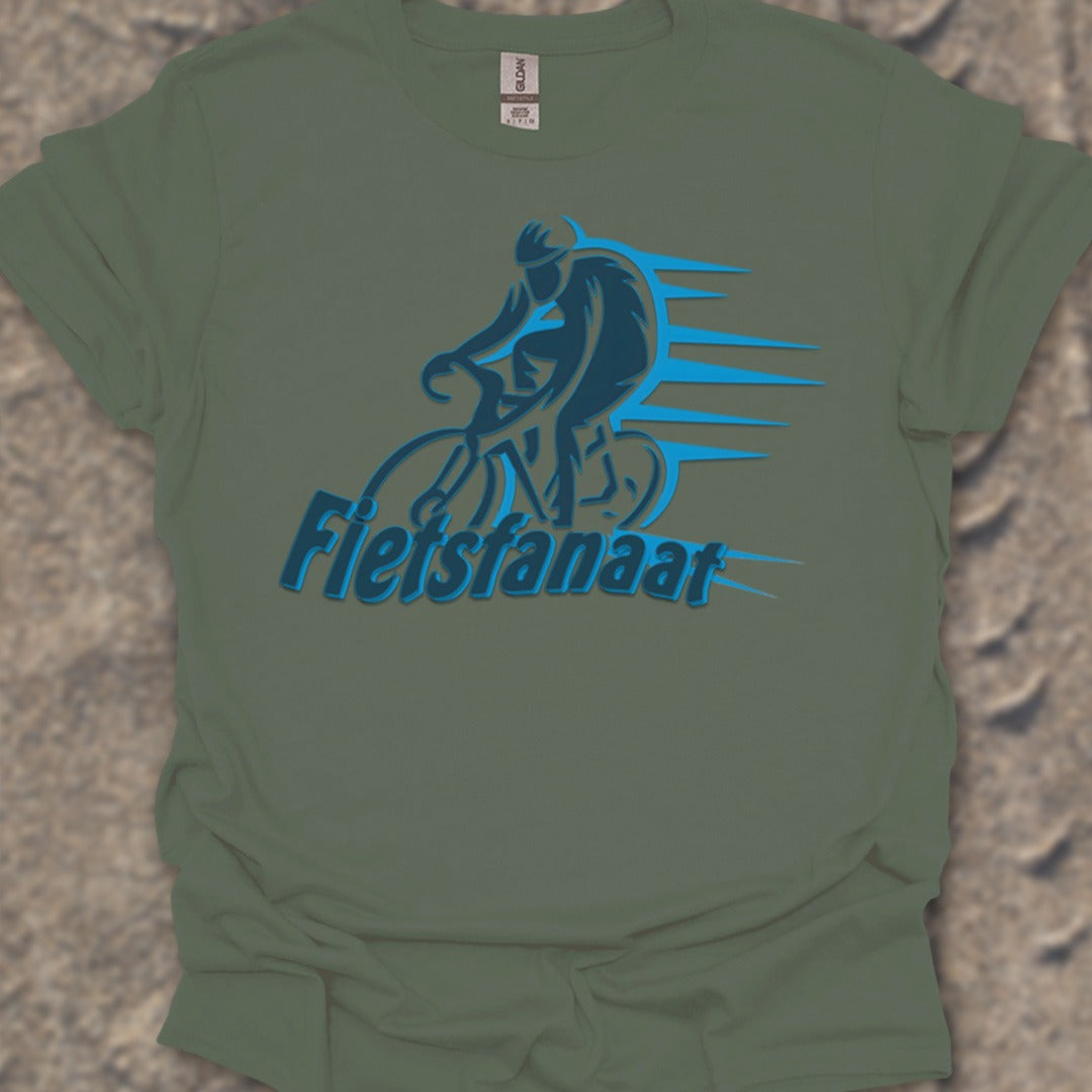 Fietsfanaat blauw T‑Shirt