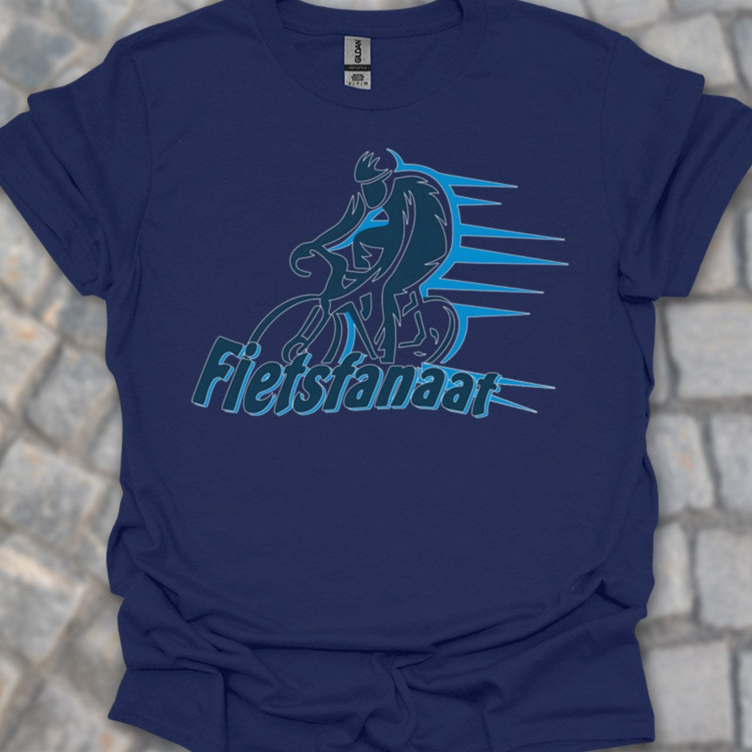 Fietsfanaat blauw T‑Shirt