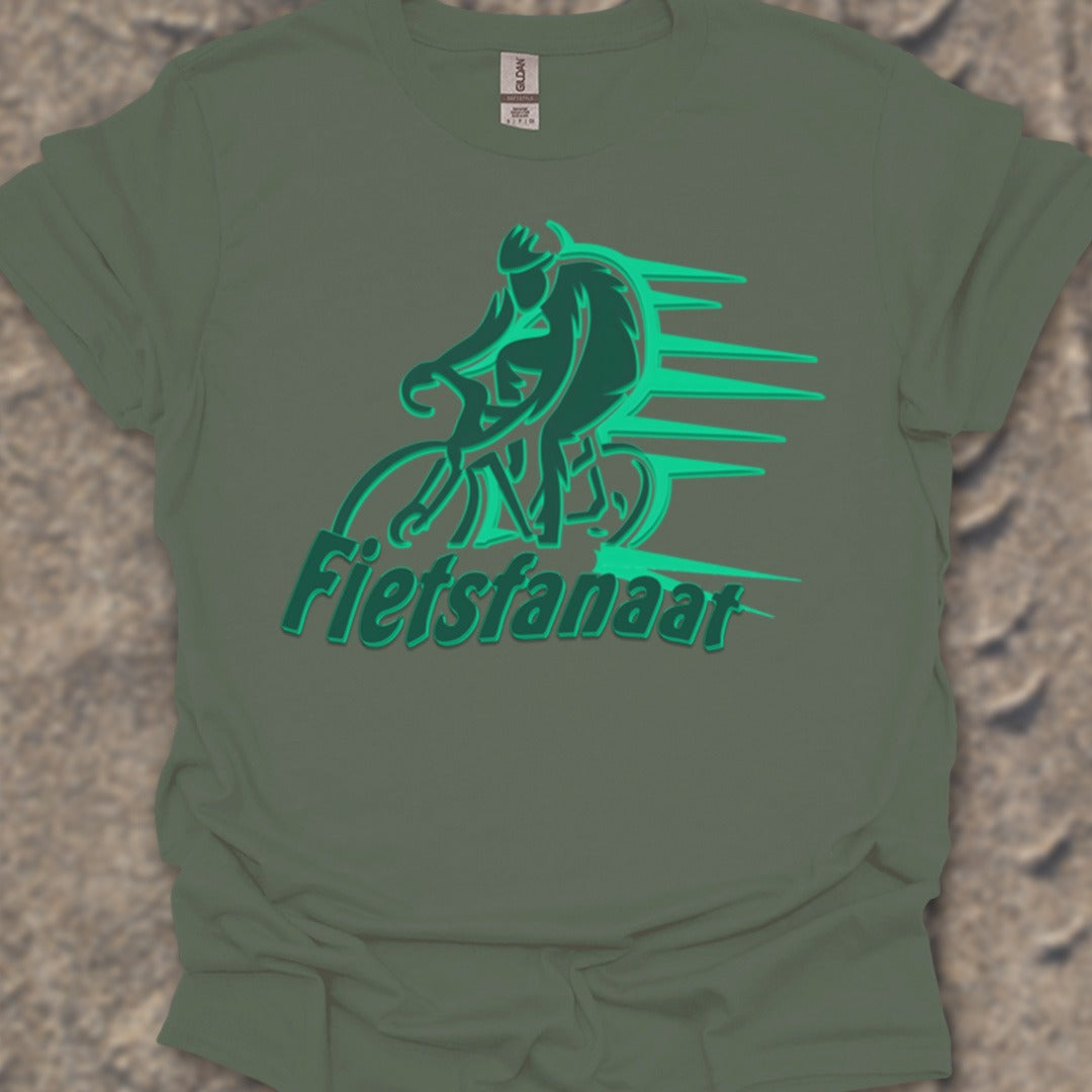 Fietsfanaat groen T‑Shirt