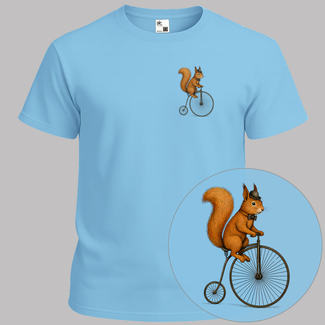 Eekhoorn op antieke fiets T‑Shirt