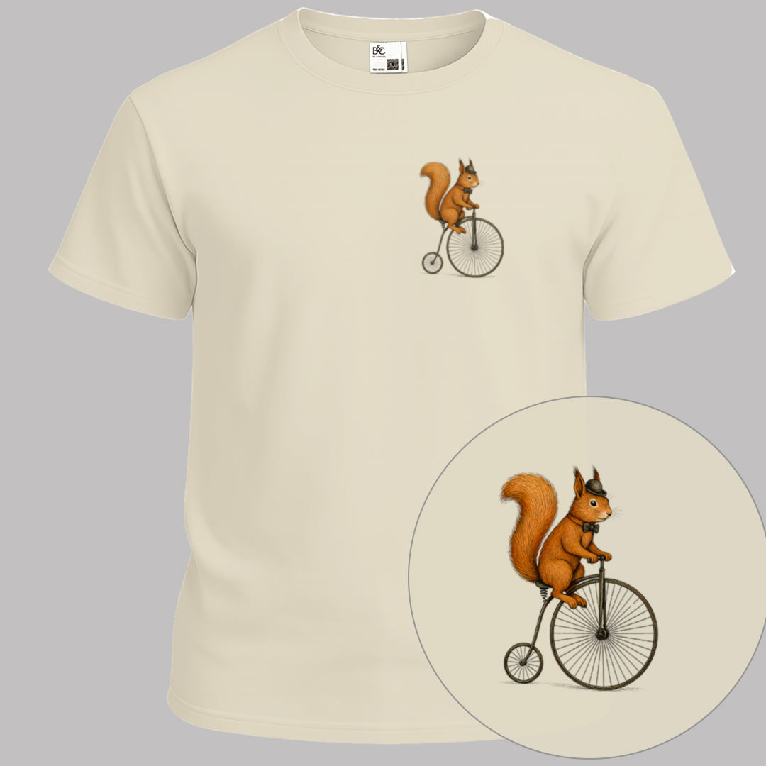 Eekhoorn op antieke fiets T‑Shirt
