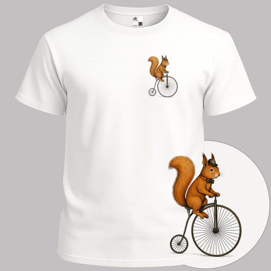 Eekhoorn op antieke fiets T‑Shirt
