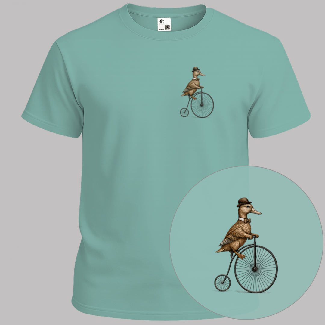 Eendje op antieke fiets T‑Shirt