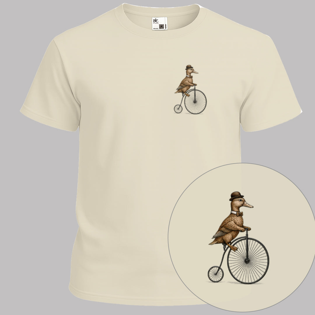 Eendje op antieke fiets T‑Shirt