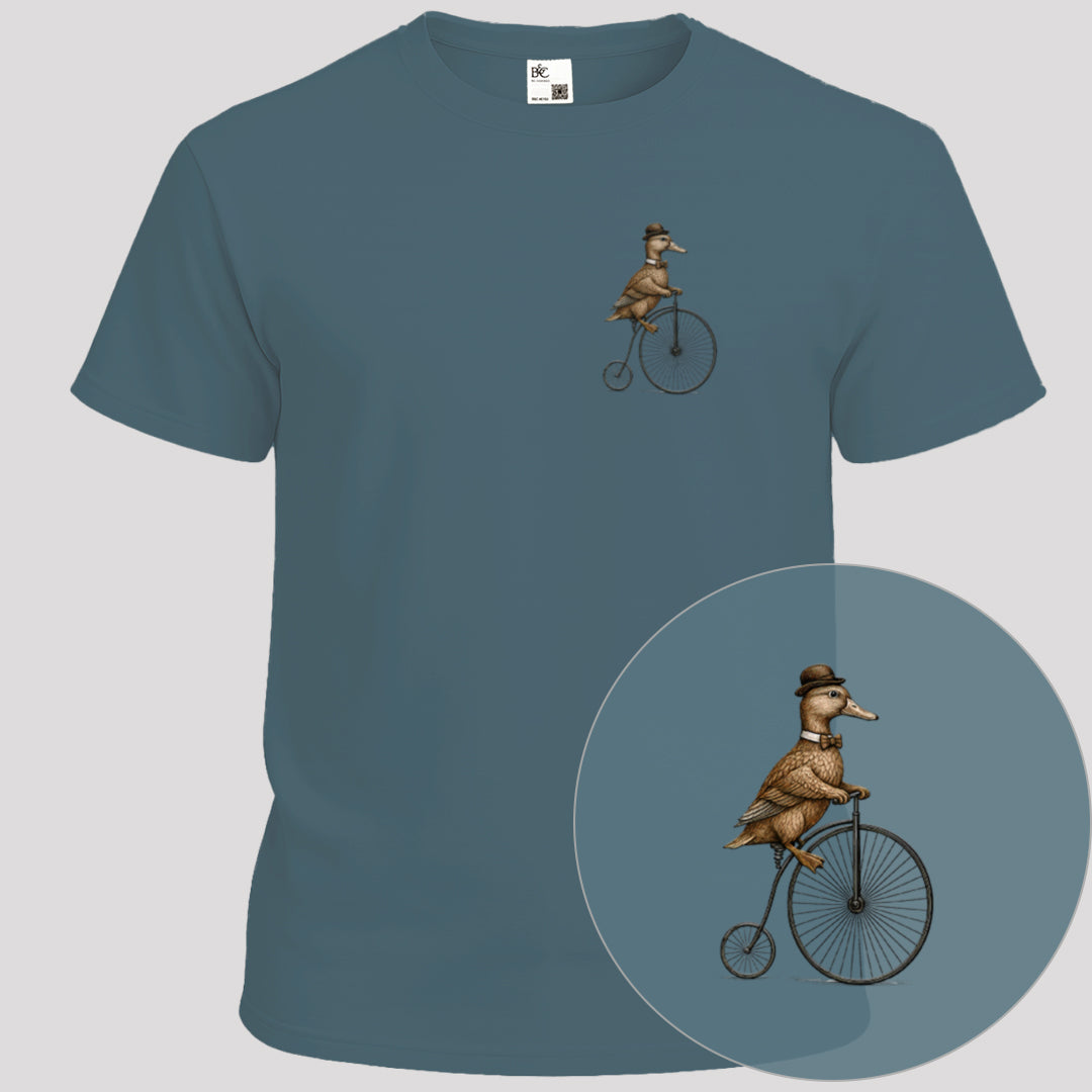 Eendje op antieke fiets T‑Shirt