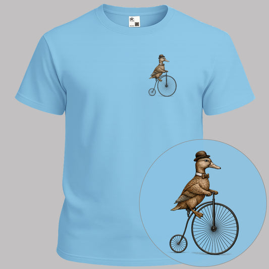 Eendje op antieke fiets T‑Shirt