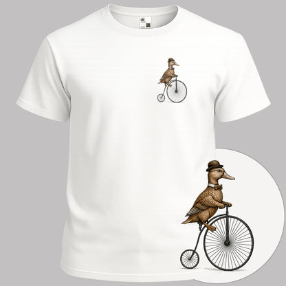 Eendje op antieke fiets T‑Shirt