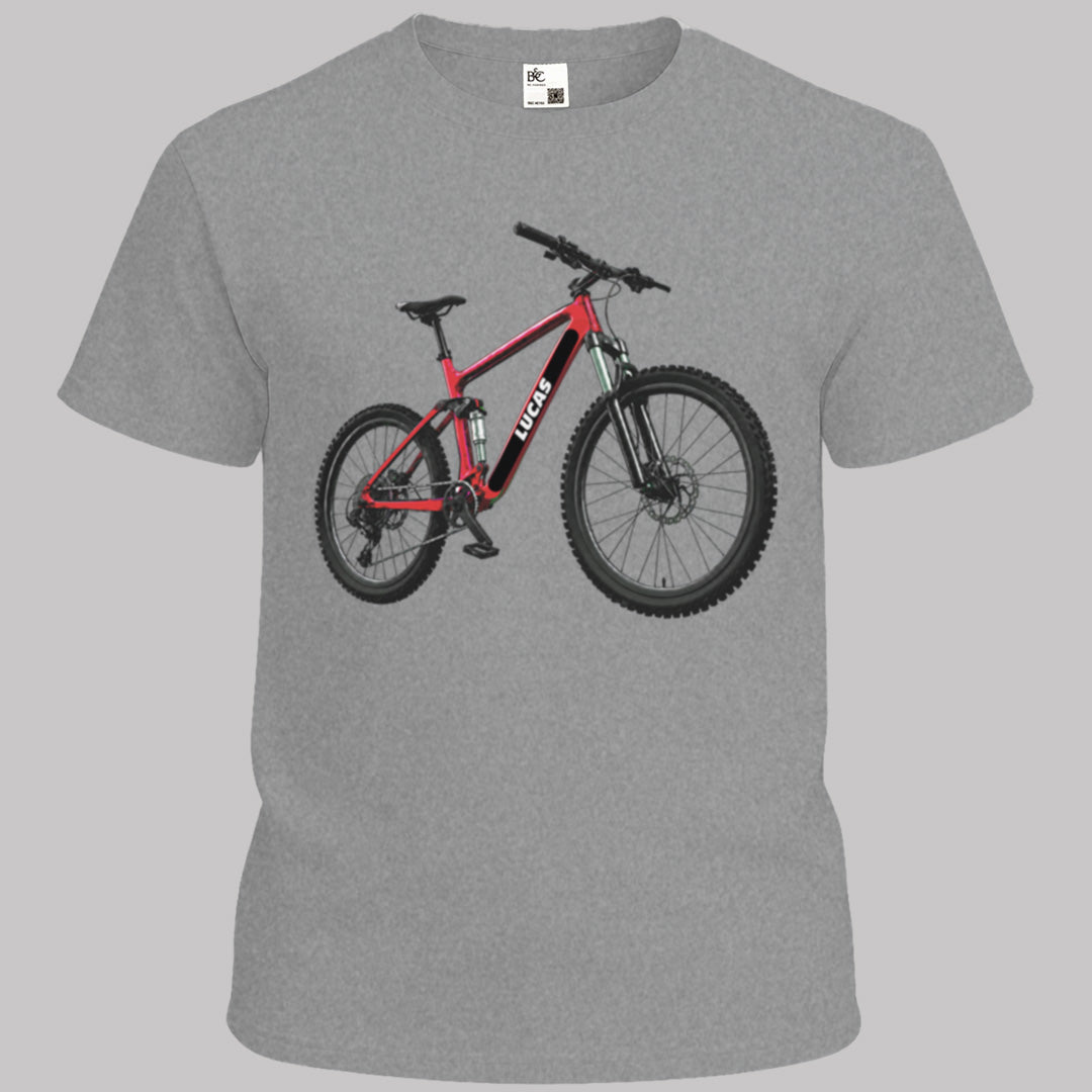 MTB rood met eigen naam