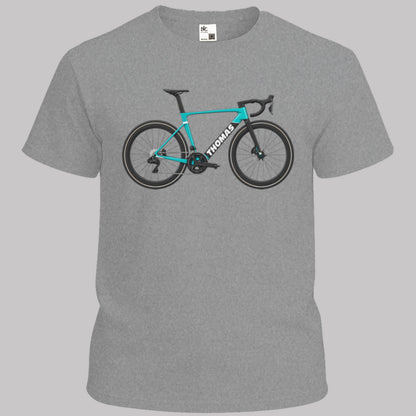 Aerobike turquoise met eigen naam