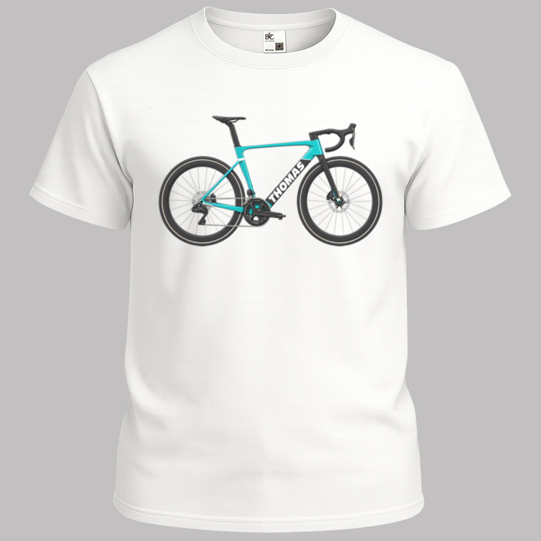 Aerobike turquoise met eigen naam