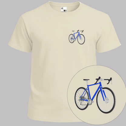 Gravelbike blauw T‑Shirt