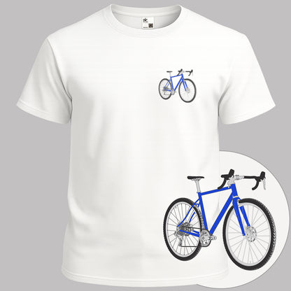 Gravelbike blauw T‑Shirt