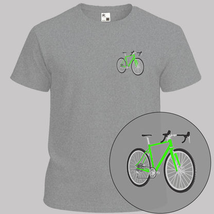 Gravelbike groen T‑Shirt