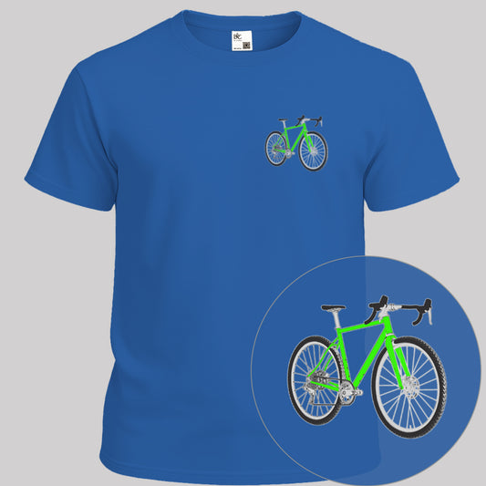 Gravelbike groen T‑Shirt
