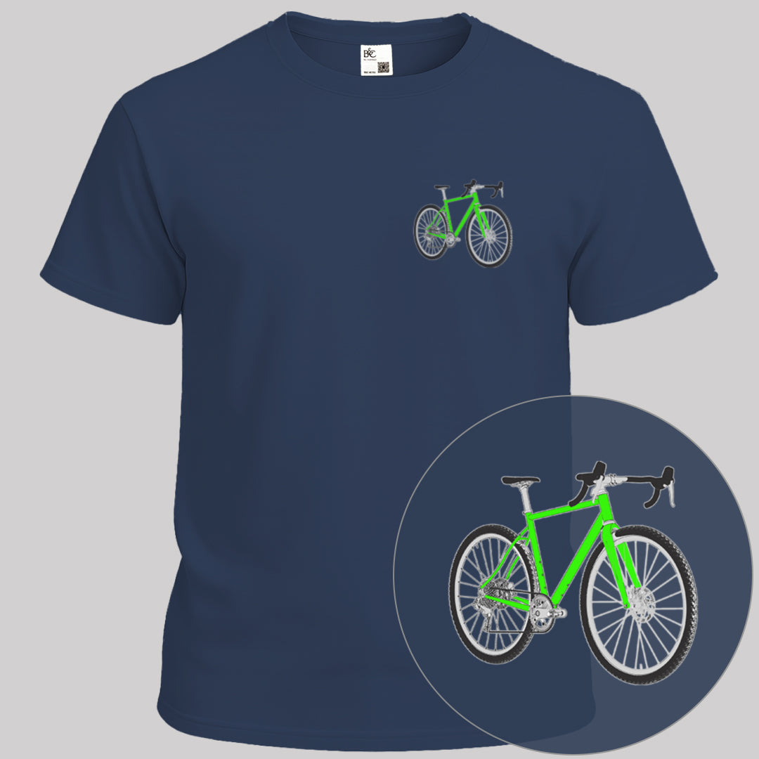 Gravelbike groen T‑Shirt