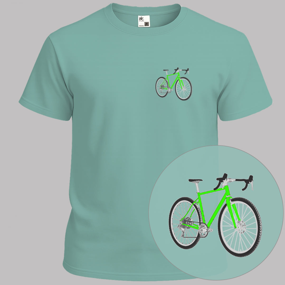 Gravelbike groen T‑Shirt