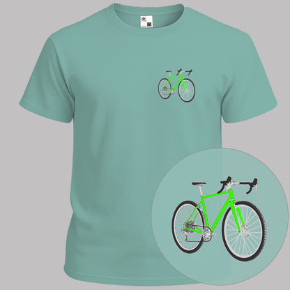 Gravelbike groen T‑Shirt