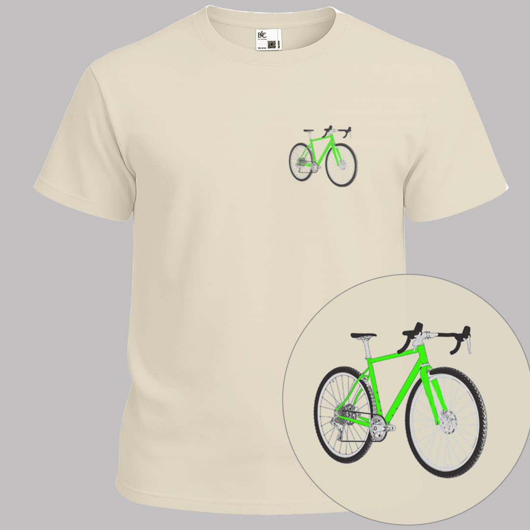 Gravelbike groen T‑Shirt