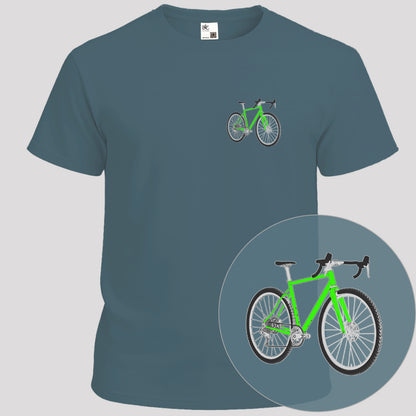 Gravelbike groen T‑Shirt