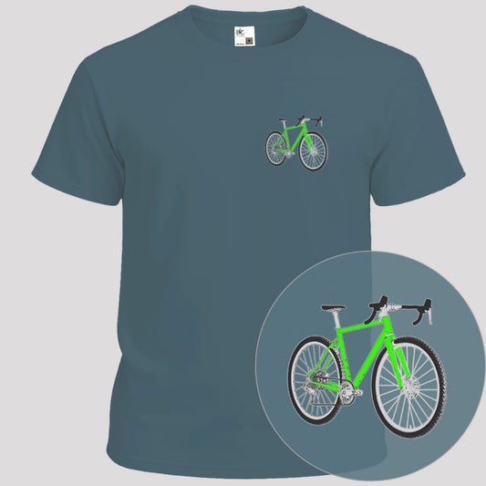 Gravelbike groen T‑Shirt