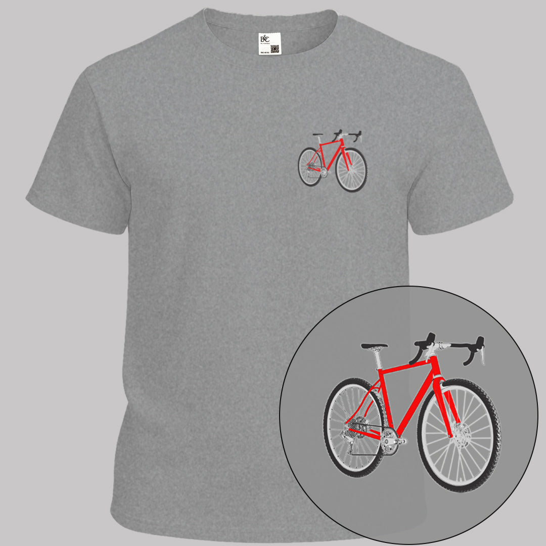 Gravelbike rood T‑Shirt