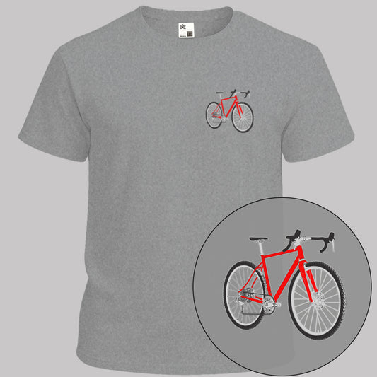 Gravelbike rood T‑Shirt