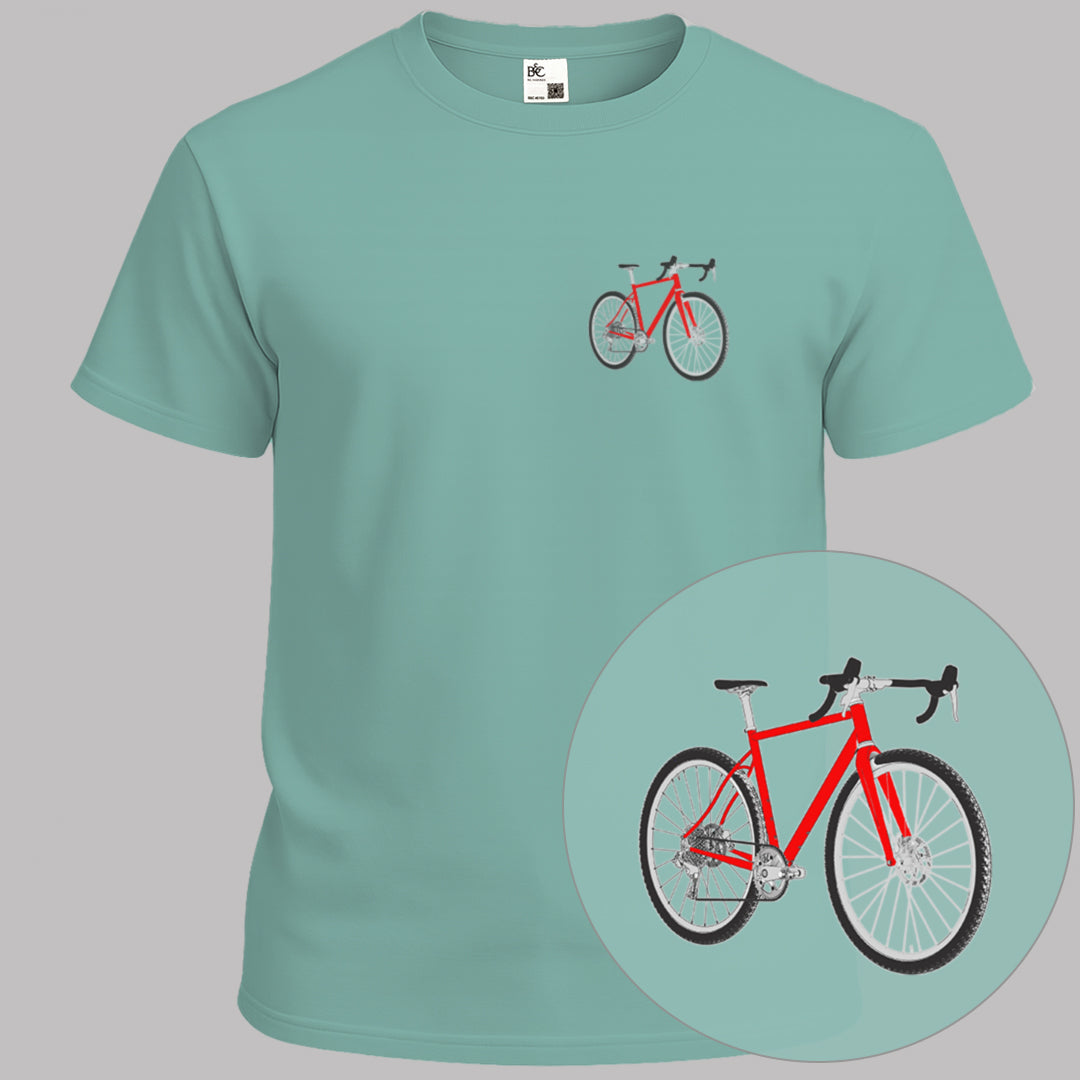 Gravelbike rood T‑Shirt