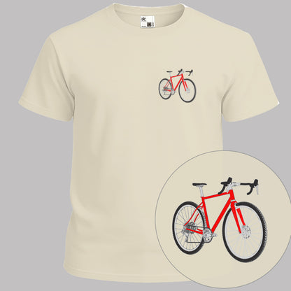 Gravelbike rood T‑Shirt