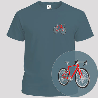 Gravelbike rood T‑Shirt