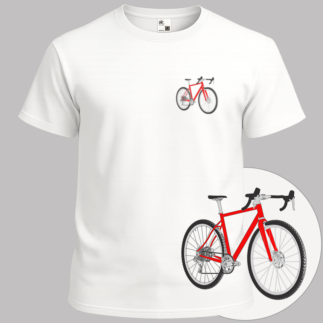 Gravelbike rood T‑Shirt