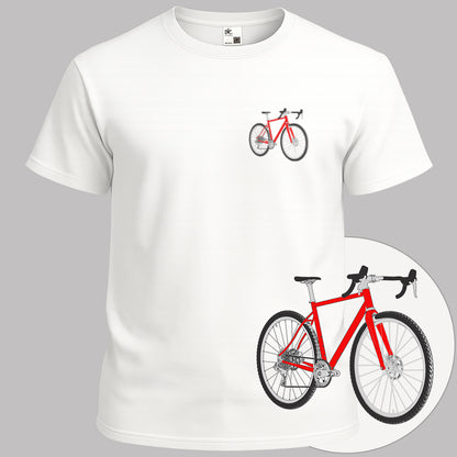 Gravelbike rood T‑Shirt