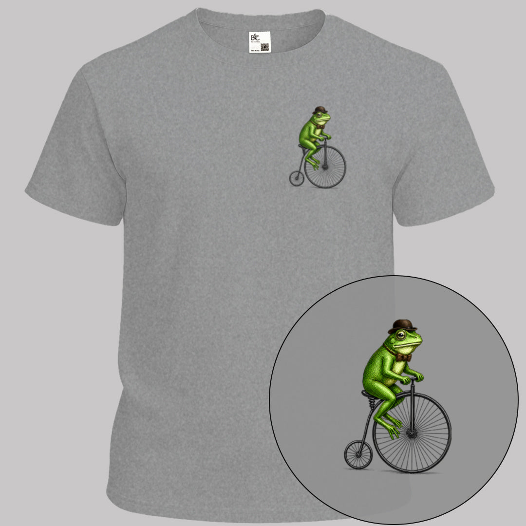 Kikker op antieke fiets T‑Shirt