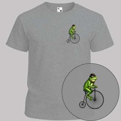 Kikker op antieke fiets T‑Shirt