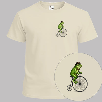 Kikker op antieke fiets T‑Shirt
