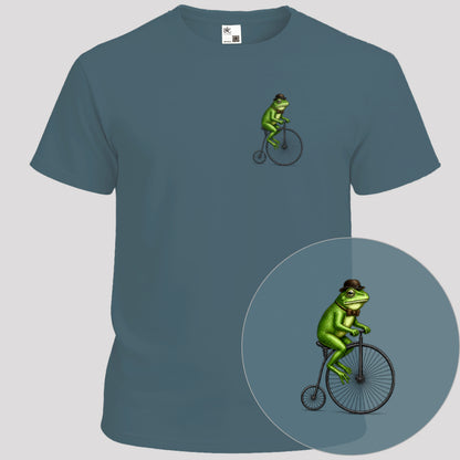 Kikker op antieke fiets T‑Shirt
