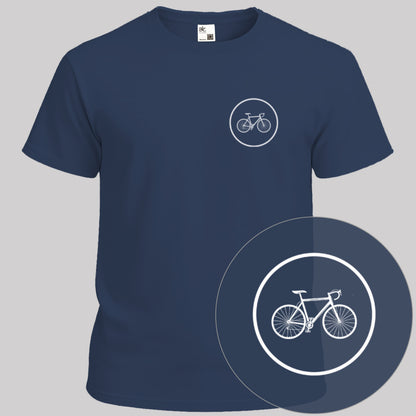 Koersfiets cirkel wit T‑Shirt