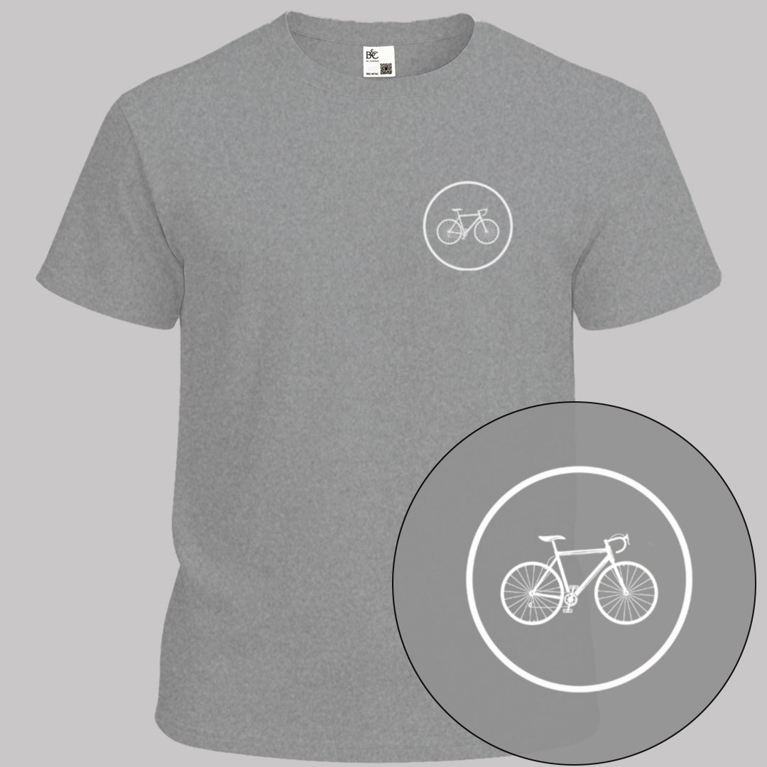 Koersfiets cirkel wit T‑Shirt